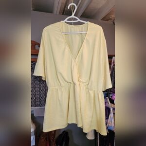 Yellow wrap like top